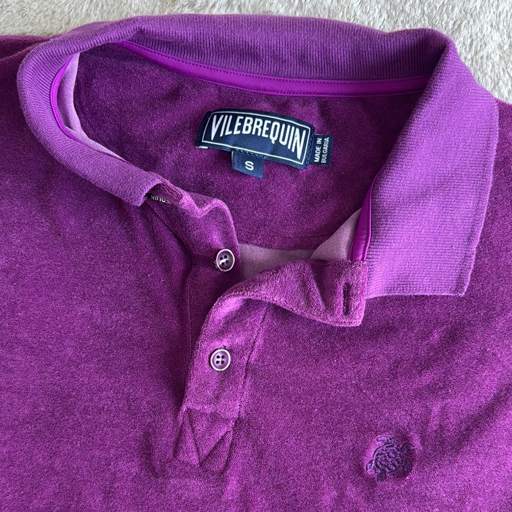 NWOT ⚓️ VILEBREQUIN French Terry Polo in Purple ⚓️
